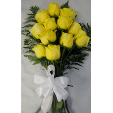 Dozen Yellow Roses Wrapped